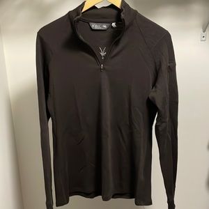 Ibex merino wool 1/4 zip, espresso brown